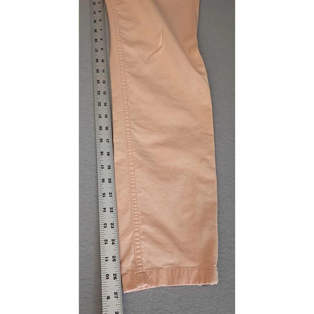 Banana Republic Ryan Fit Pants Skinny Ankle Size 6 Peach Pink Color Zipper Ankle